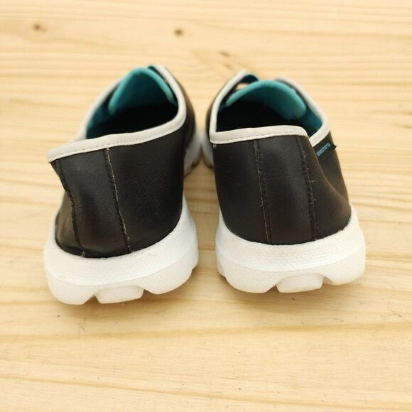 Skechers Go Walk Womens Shoes Sz 9 Black Leather Slip On Loafers Comfort Walking - Picture 4 of 9